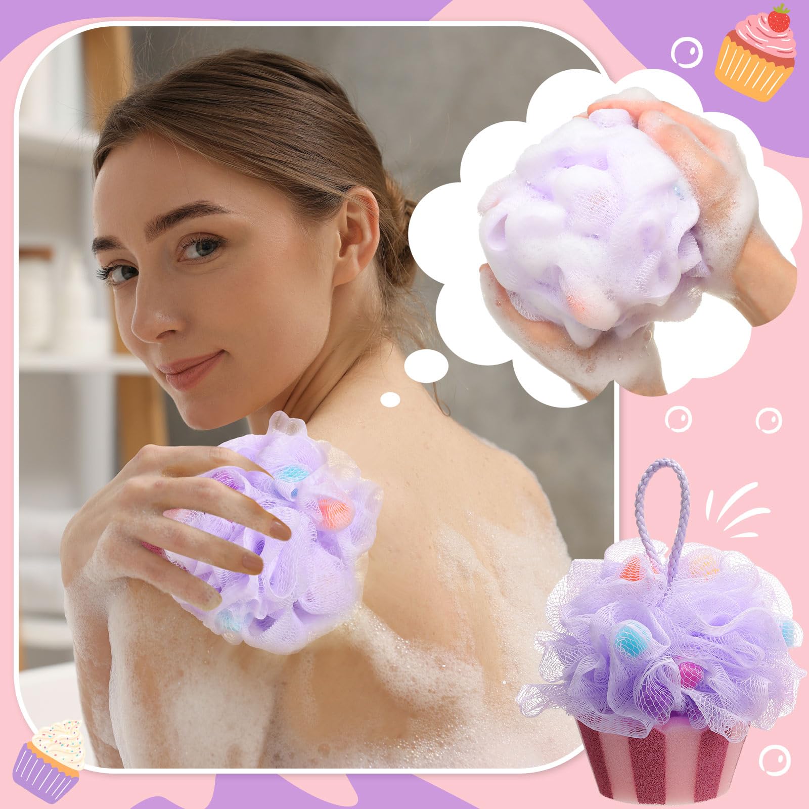 Reallnaive hanging rope loofah—easy drying between uses