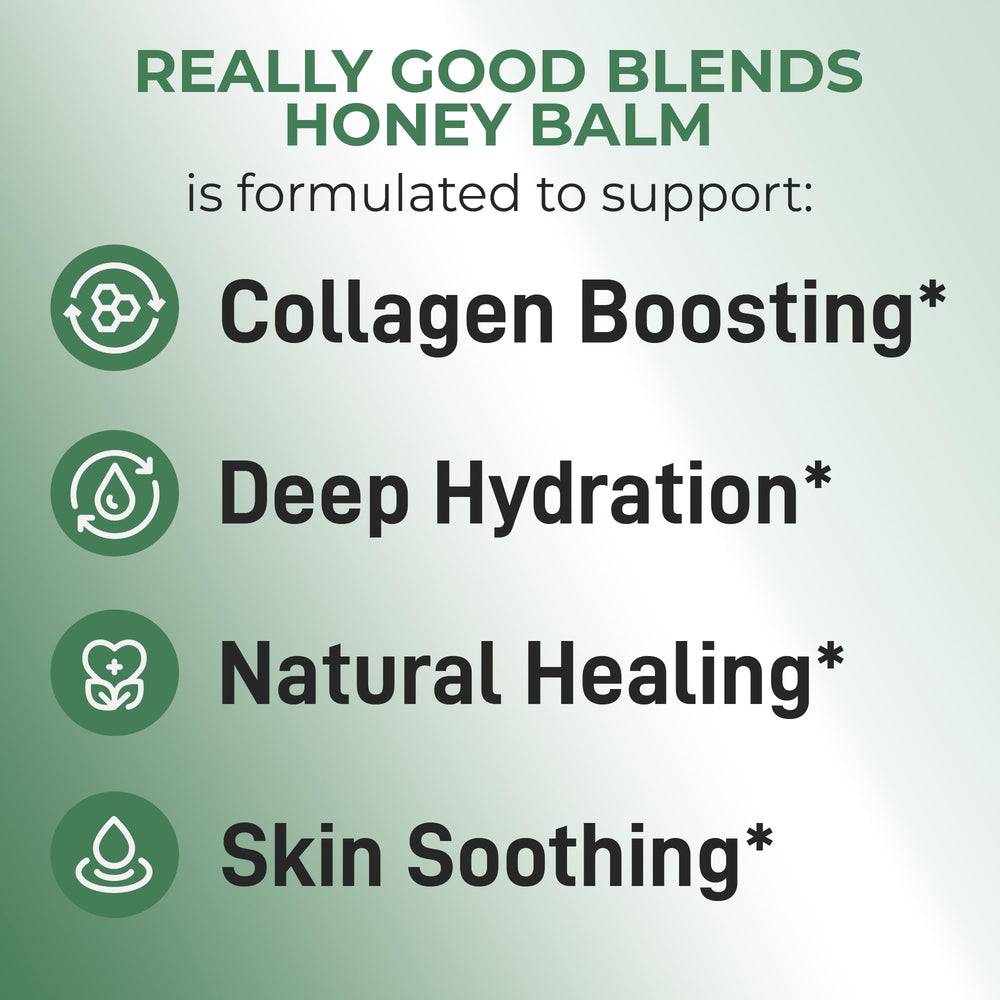 Really Good Blends Tallow Honey Balm on hands – quick relief for dry, rough skin.