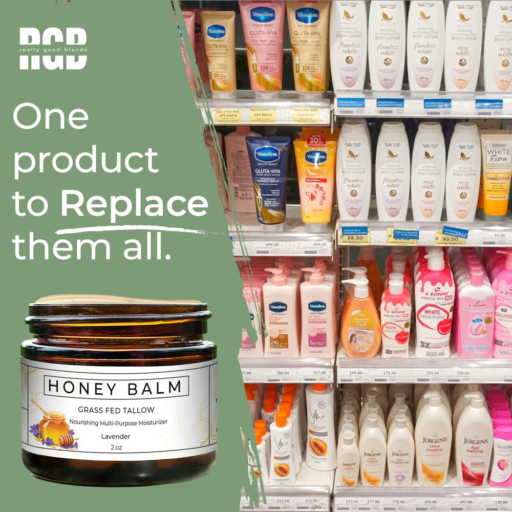 Really Good Blends Tallow Honey Balm USA-made – crafted in small batches in the USA.