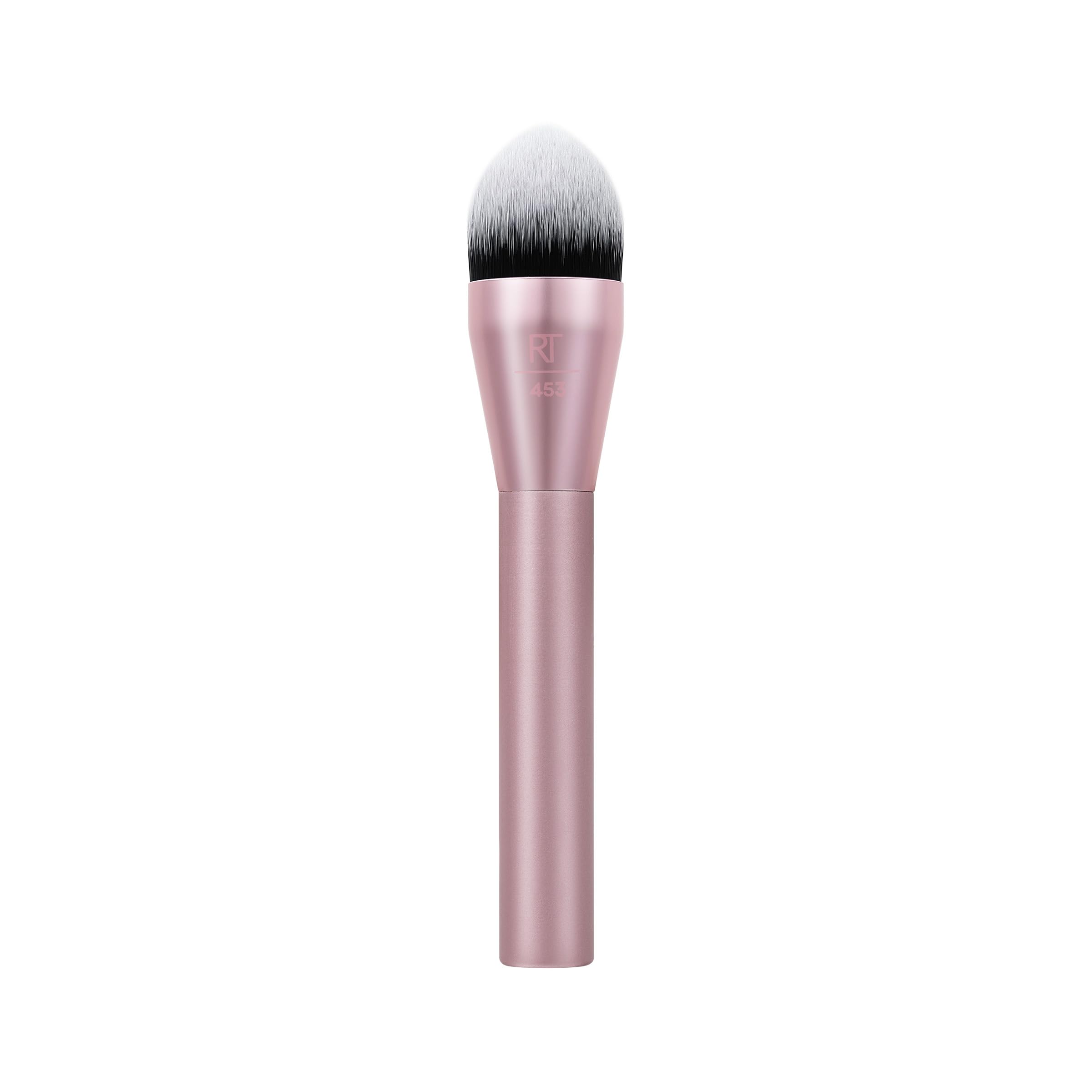 Real Techniques Power Pigment brush dense bristles for rich cream and liquid blush pickup.