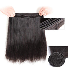 Rebasar Remy straight hair 12inch close-up showing smooth texture.