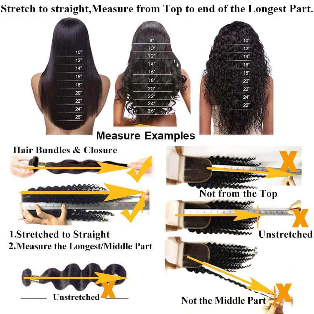 Rebasar straight lace closure 4x4 weight 30-50g provides natural fullness.
