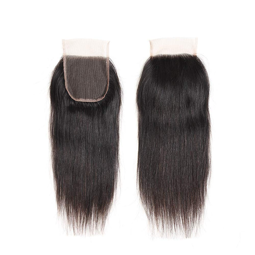 Rebasar straight lace closure 4x4 hd lace view highlights invisible part.