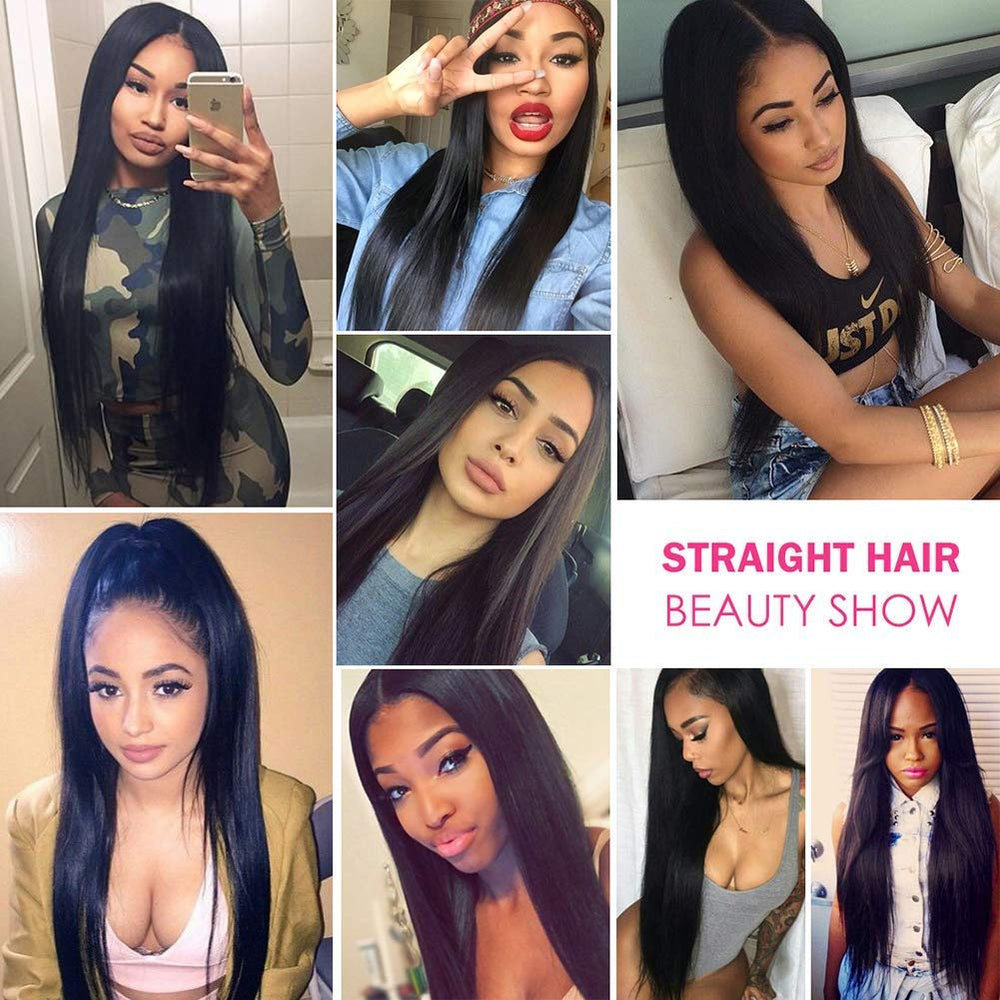 Rebasar straight lace closure 4x4 secure weave for everyday wear.