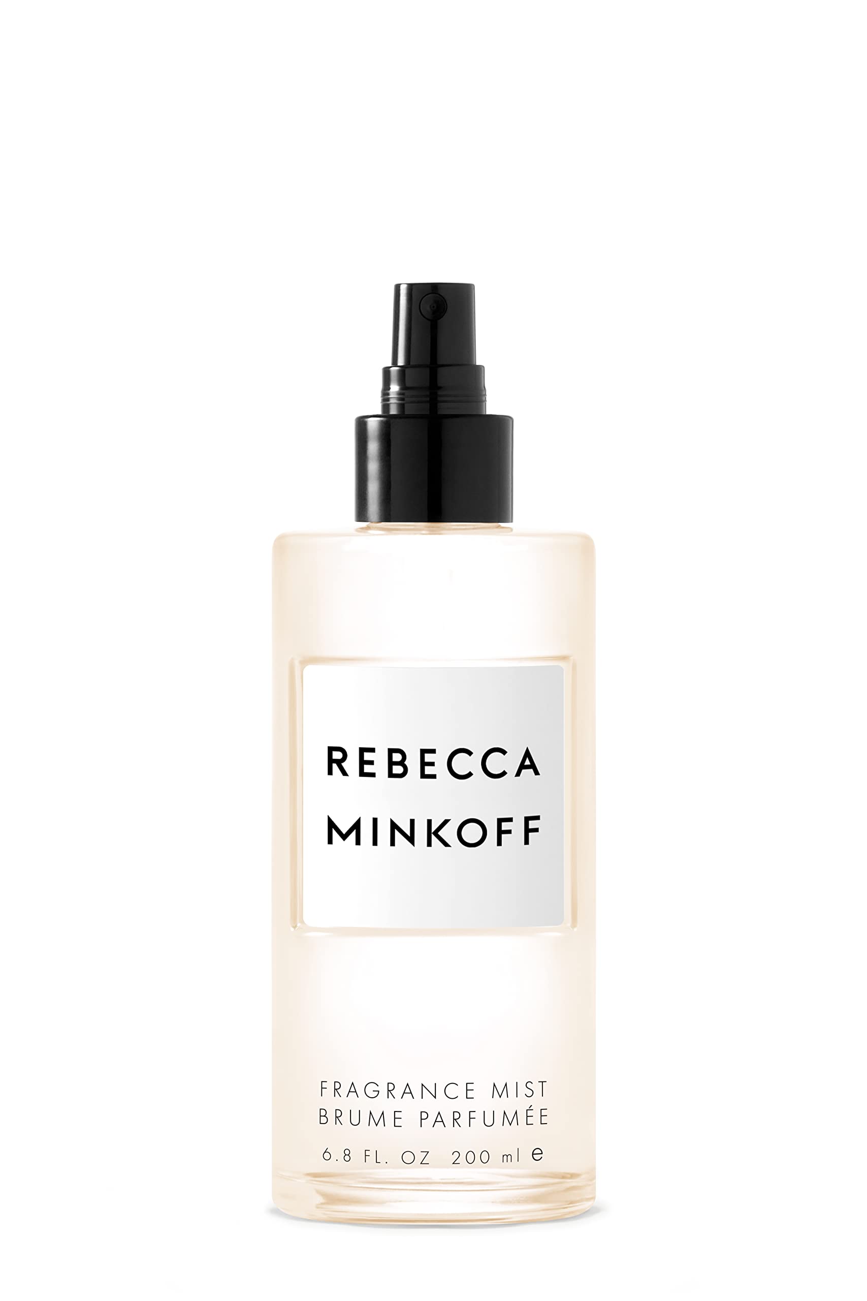 Rebecca Minkoff Body Spray bottle highlights cardamom top notes for bright daytime scent.