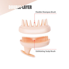Rebex shampoo brush detangles and cleanses, suitable for all hair types