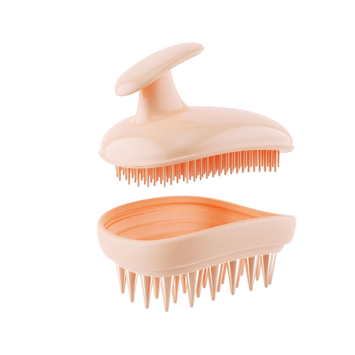 Rebex two-in-one scalp massager outer bristles for even shampoo distribution and scalp stimulation