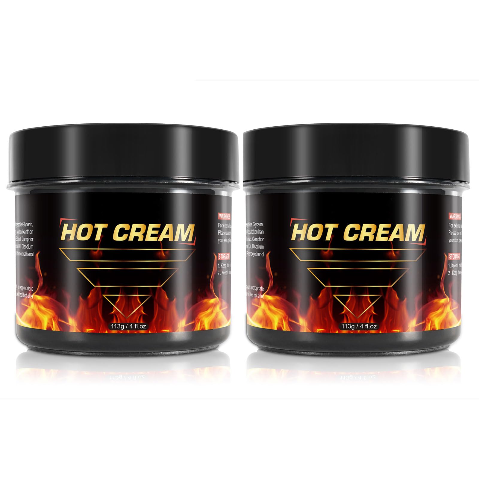 REBODUM Hot Sweat Cream bottle being applied for warming post-workout comfort.