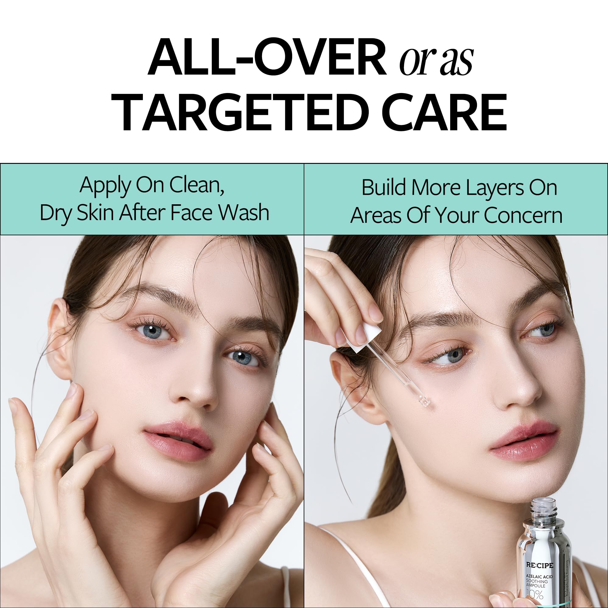 RE:CIPE Azelaic Acid 10% ampoule hydration drops illustrating moisture delivery