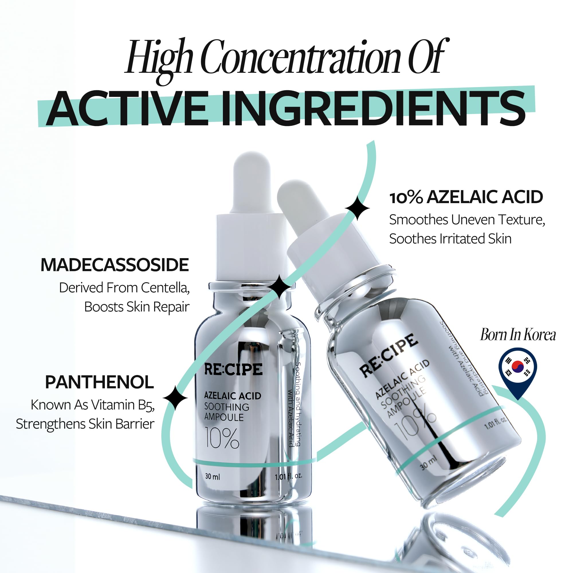 RE:CIPE Azelaic Acid 10% ampoule texture closeup highlighting lightweight feel