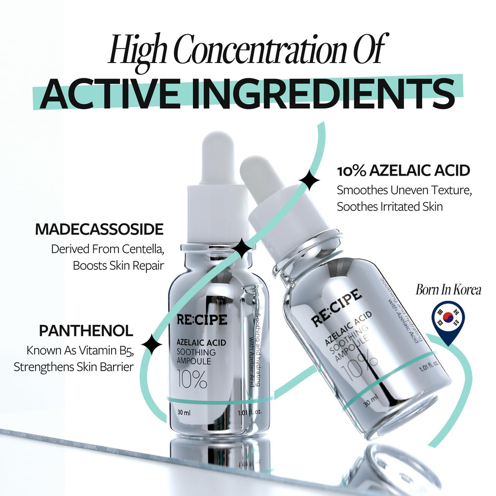 RE:CIPE Azelaic Acid 10% ampoule texture closeup highlighting lightweight feel