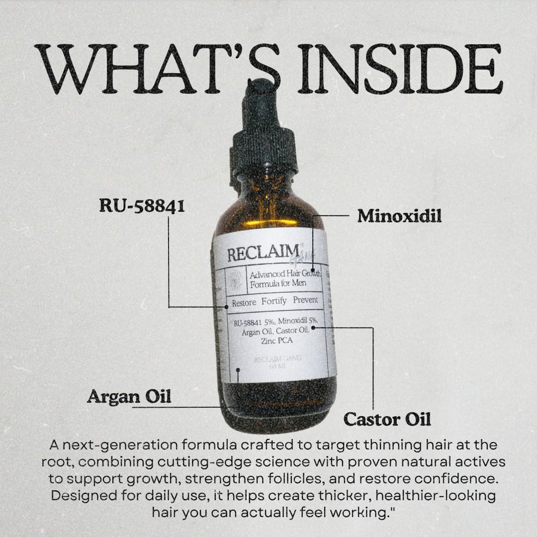 Reclaim Gang argan oil hydration highlights scalp nourishment and shine