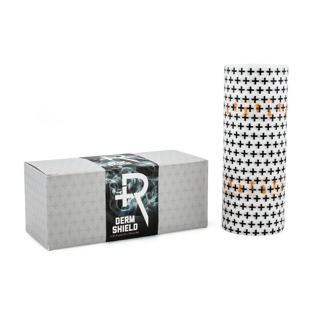 Recovery Aftercare Derm Shield on forearm demonstrates stretchable fit during movement.