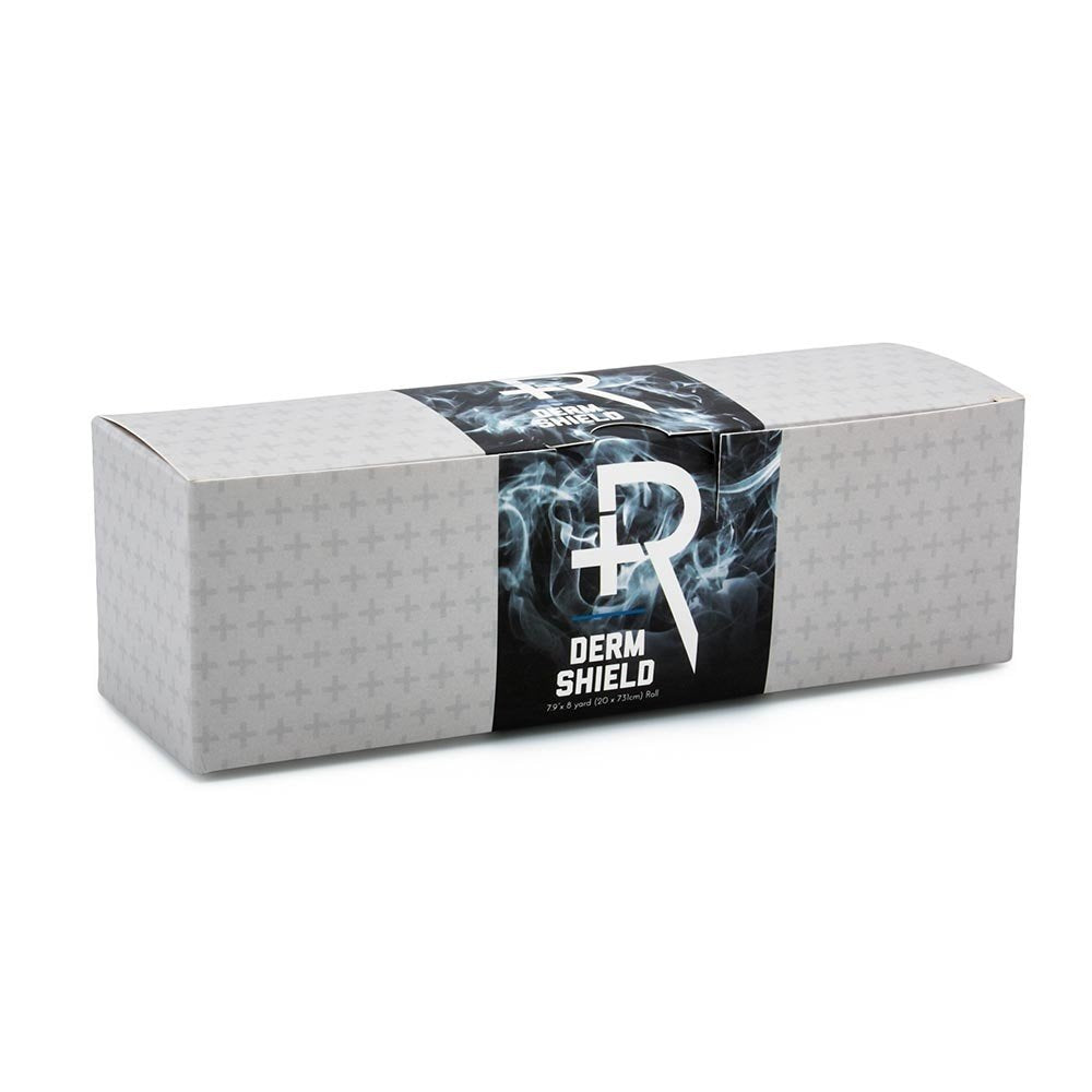 Recovery Derm Shield tattoo patch emphasizing its breathable qualities.