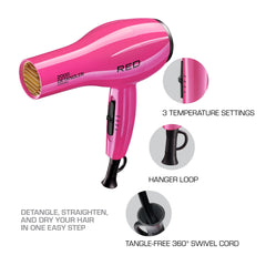 Red by Kiss 2000 detangler pik double-layered aiding gentle detangling for thick hair