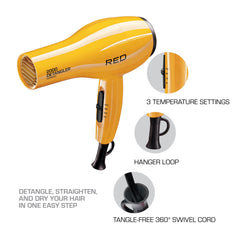 RED by KISS 2000 double-layer detangler pik for gentle detangling on all textures.