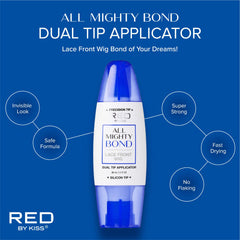 Red by Kiss All Mighty Bond dual-tip applicator enables precise, mess-free glue application.