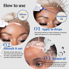 Red by Kiss All Mighty Bond is water resistant, helping wig wear stay put through moisture.
