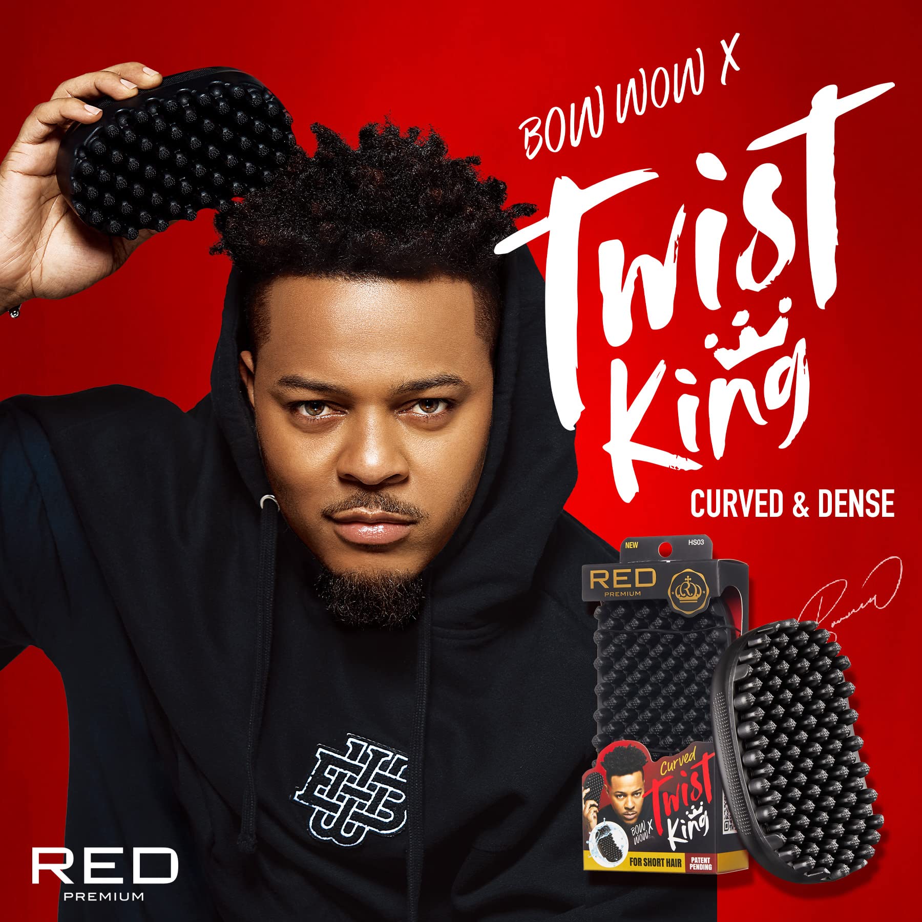 Red by Kiss Bow Wow X Twist King ergonomic-grip offers comfortable handling during detailed detangling