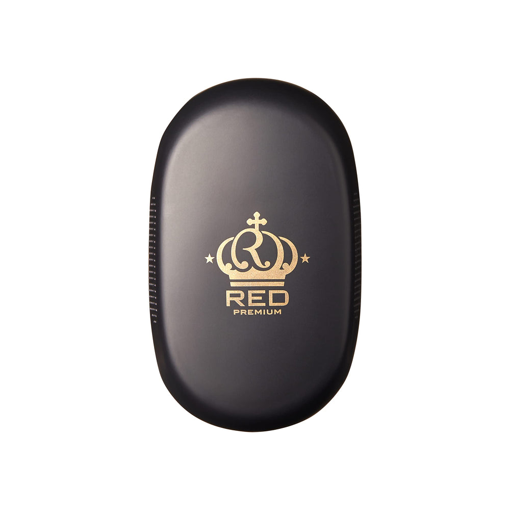 Red by Kiss Bow Wow X Twist King mini handle closeup emphasizing ergonomic grip for precise styling.