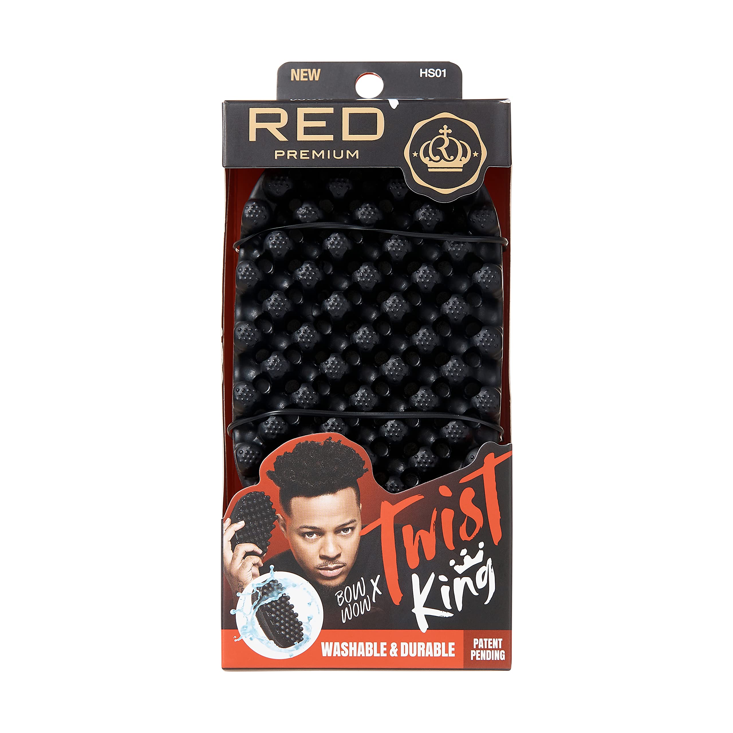 RED by Kiss BowWow Twist King with ergonomic handle for comfortable, precise styling.