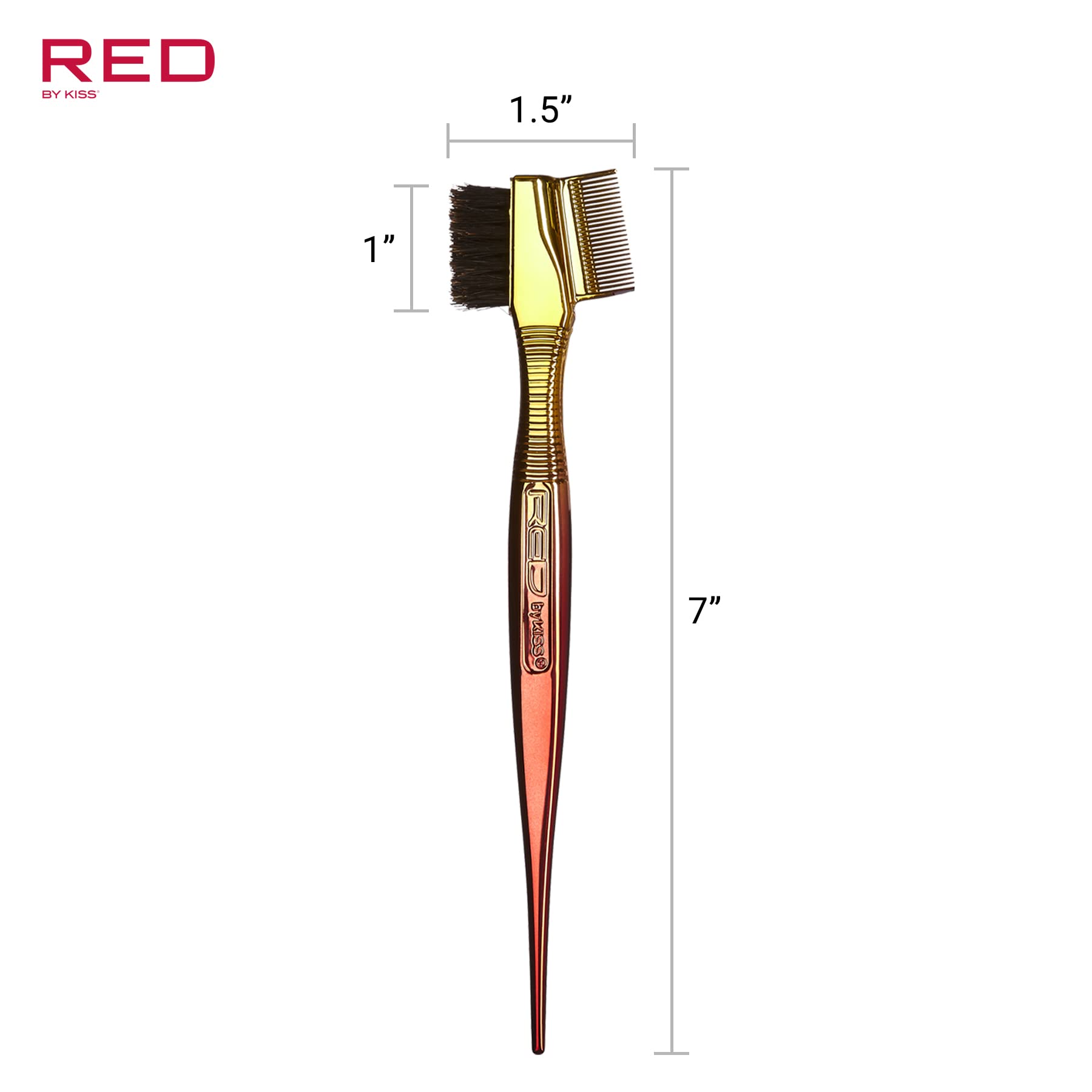 Red by Kiss Chrome Edge Brush supports dyeing fine hair with gentle precision.