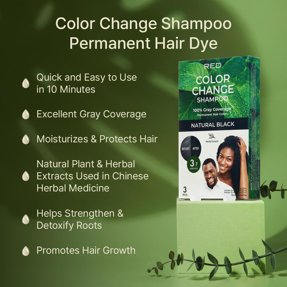 Red by Kiss Color Change Shampoo being applied with gloves for mess-free home coloring