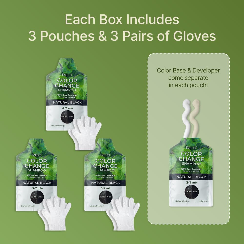 Red by Kiss Color Change Shampoo gloves included for easy, repeat color applications