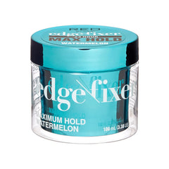 Red by Kiss Edge Fixer watermelon bottle shows long-lasting hold with refreshing scent