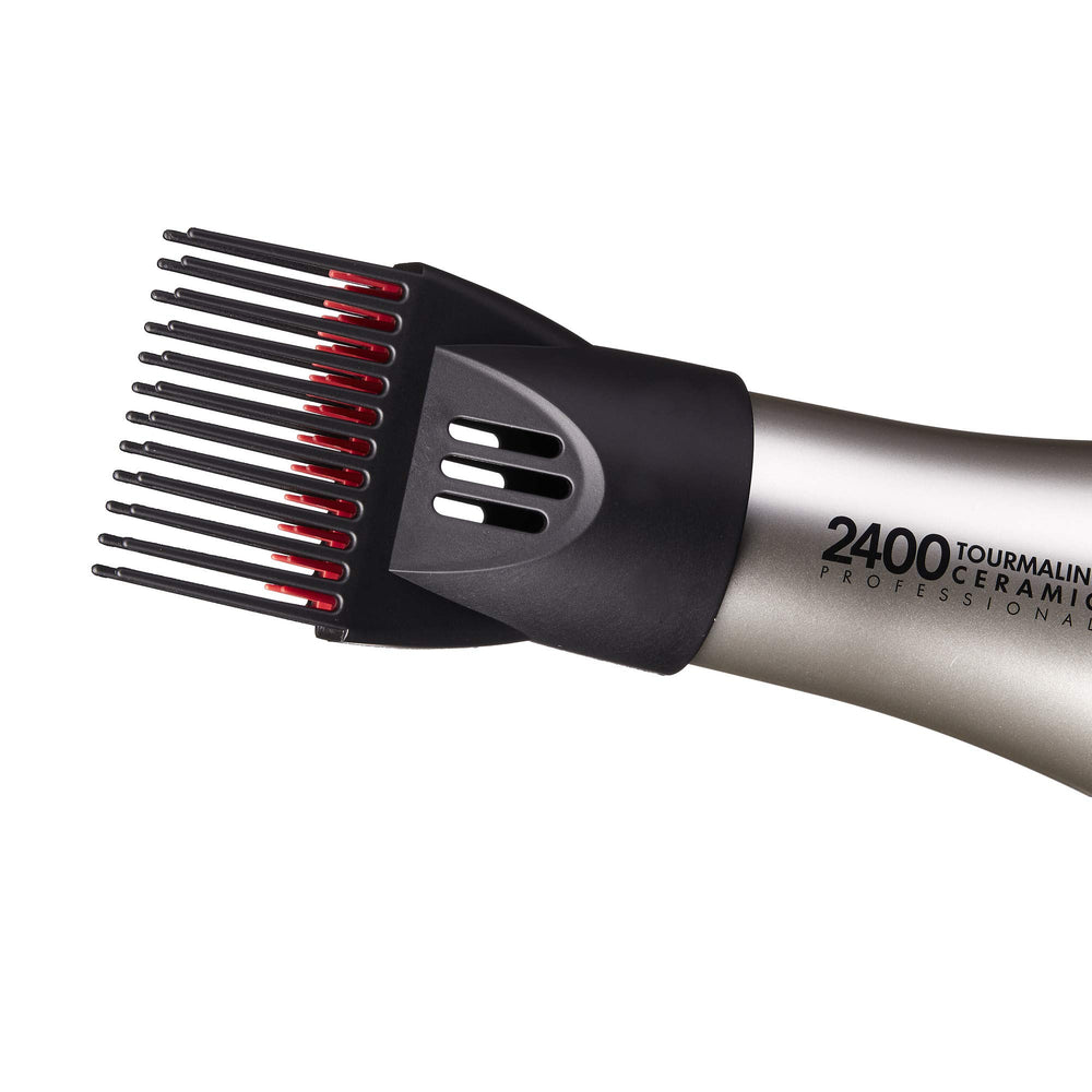 Red by Kiss hair dryer back view highlights ergonomic handle and durable build
