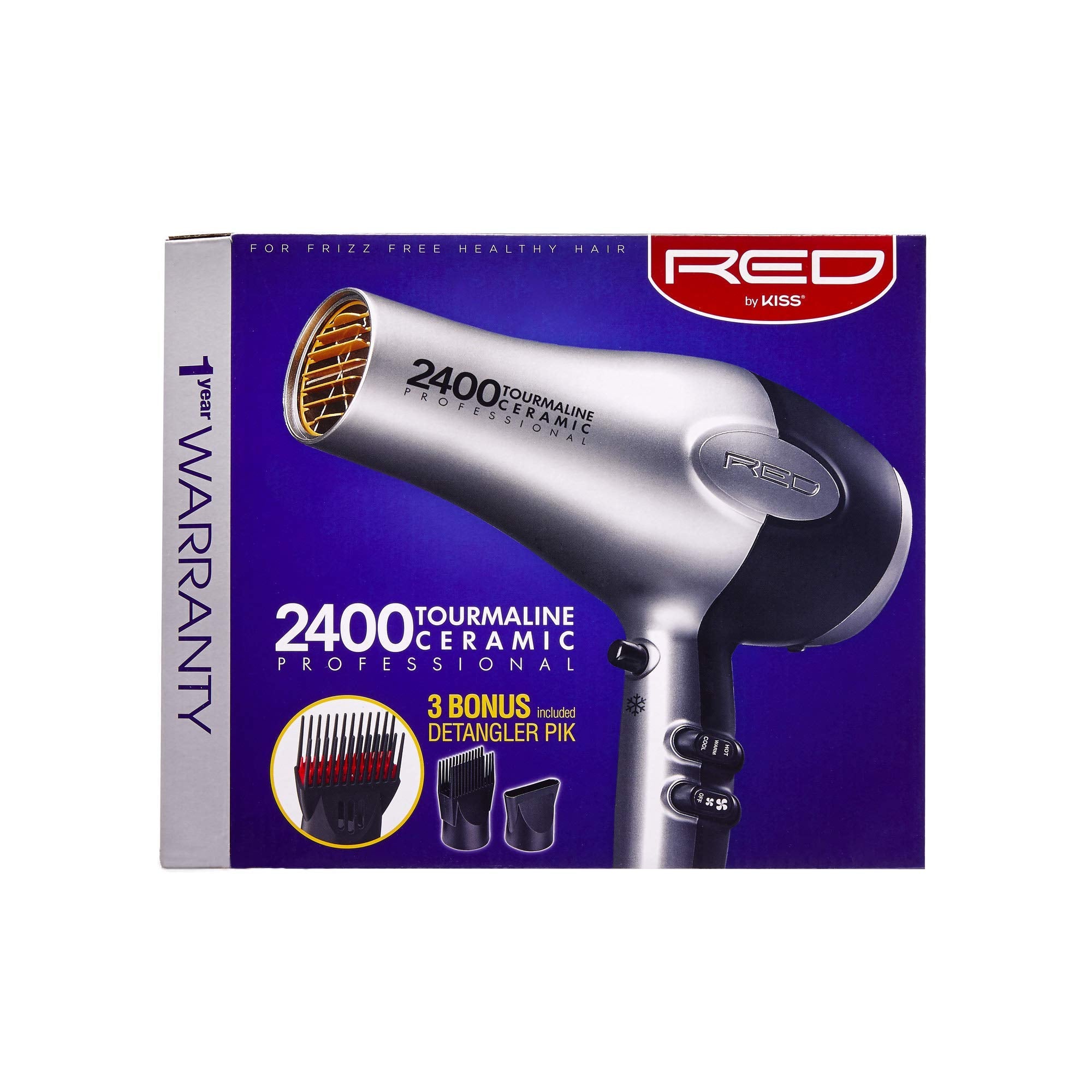 Red by Kiss hair dryer in use demonstrates quick drying for busy mornings