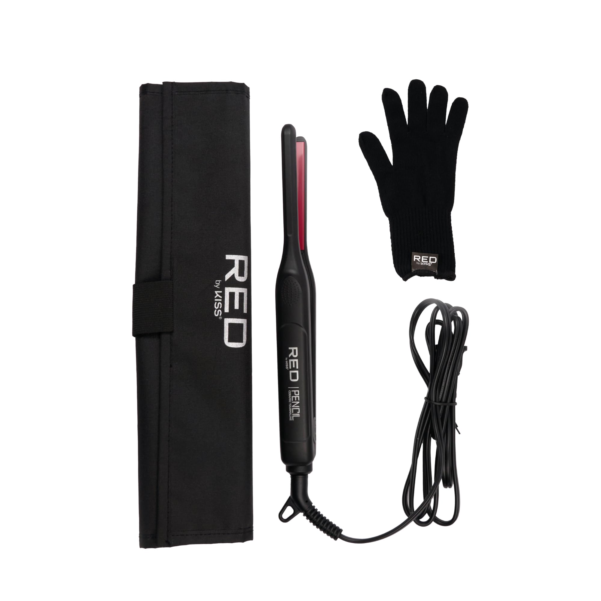 Red by Kiss heat-resistant glove included for safer, controlled styling.