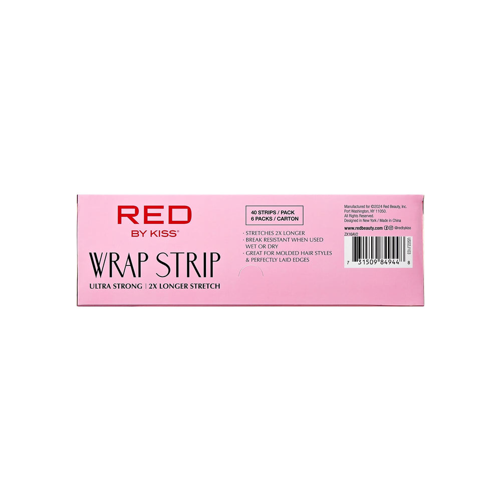 Red by Kiss lab-tested strength strip provides reliable grip for hair.