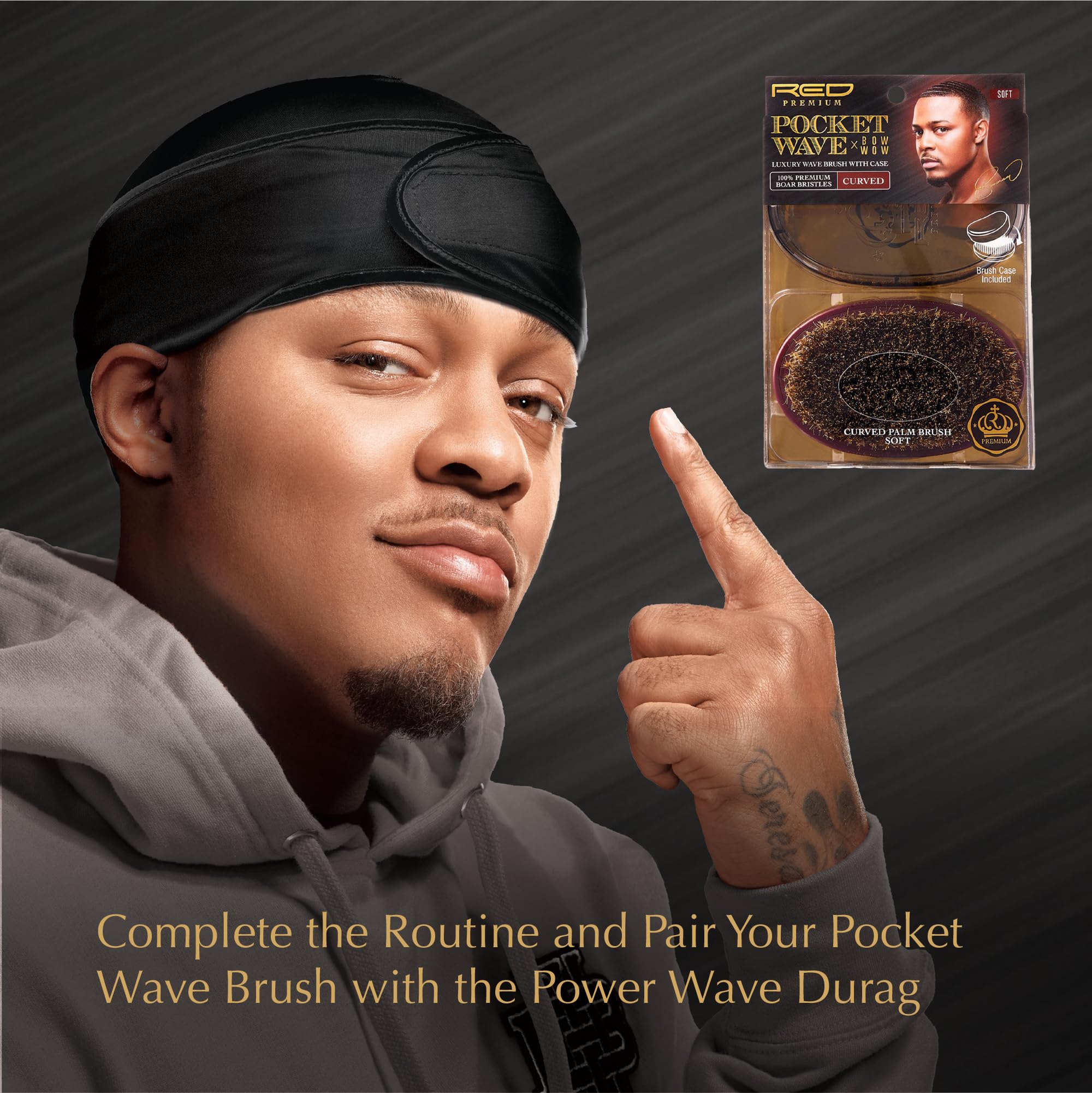 Red by Kiss brush demonstrating coarse hair maneuverability and control