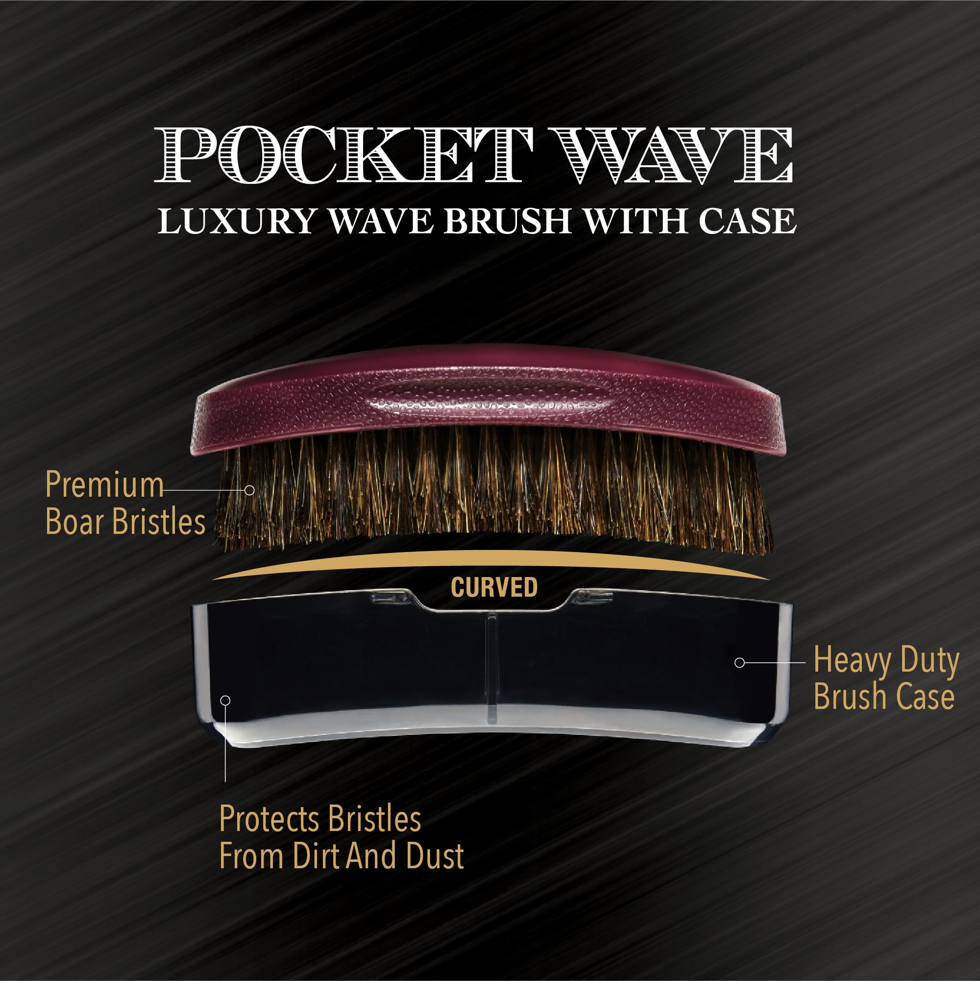 Red by Kiss brush curved bristles close-up highlighting gentle wave definition
