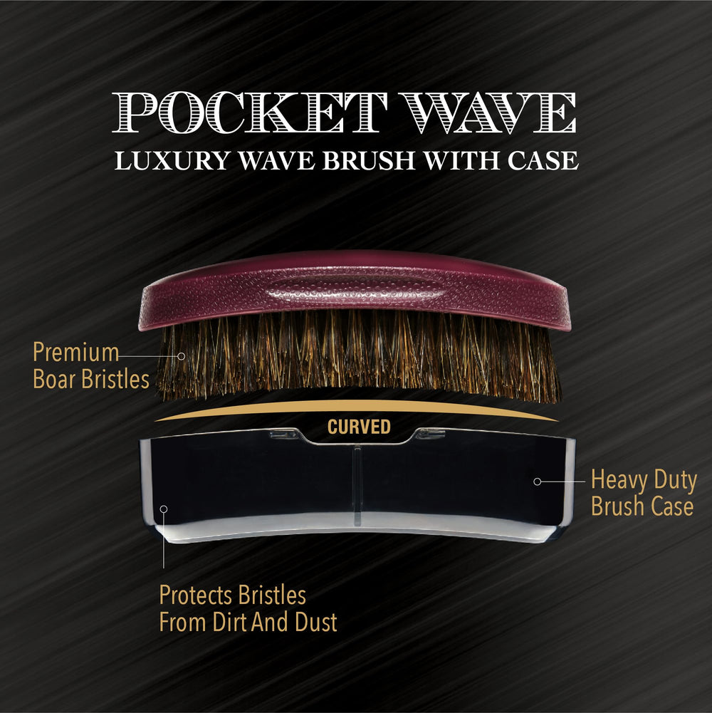 Red by Kiss brush curved bristles close-up highlighting gentle wave definition