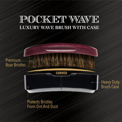 Red by Kiss brush curved bristles close-up highlighting gentle wave definition