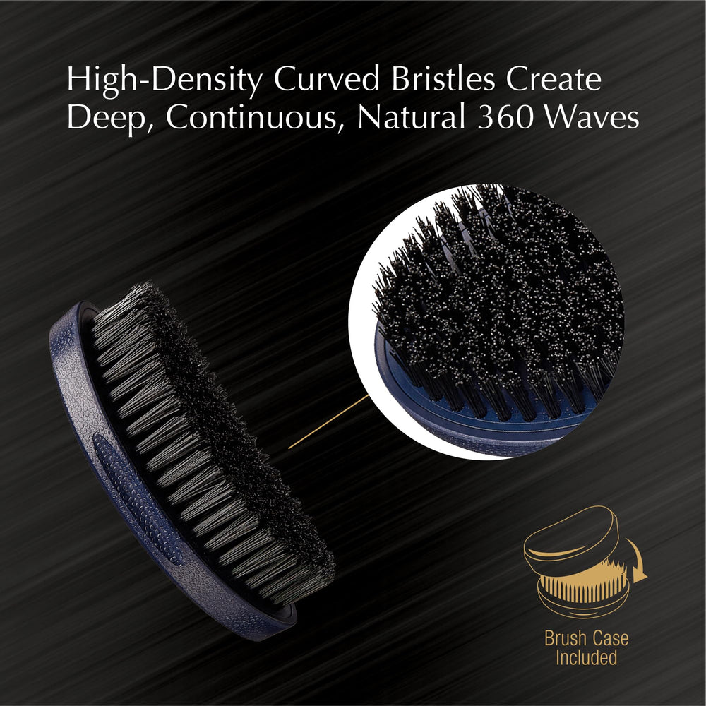 Red by Kiss Premium Pocket Wave Brush Hard bristles closeup shows dense bristles for defined waves