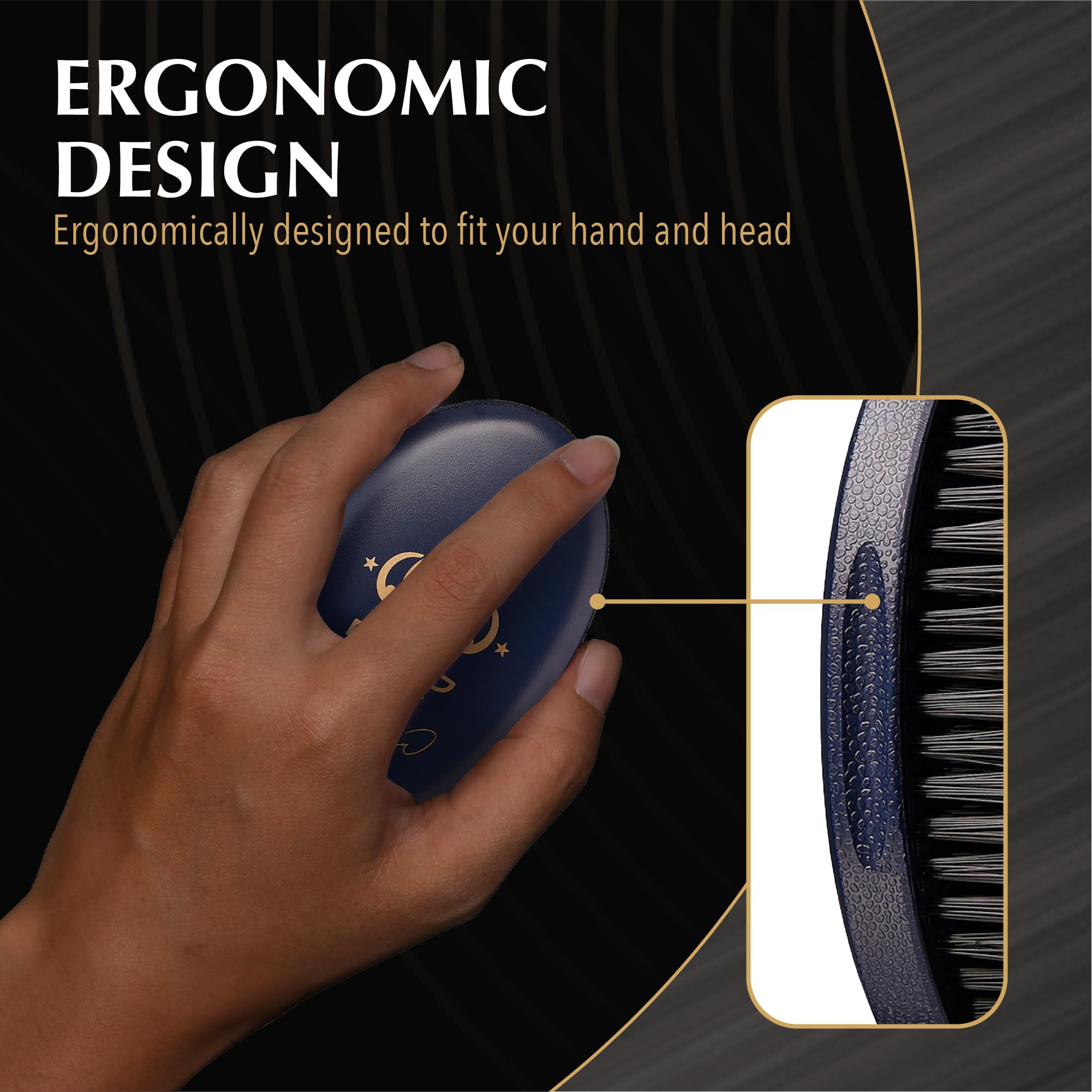 Red by Kiss Premium Pocket Wave Brush Hard travel case open illustrates protected on-the-go grooming