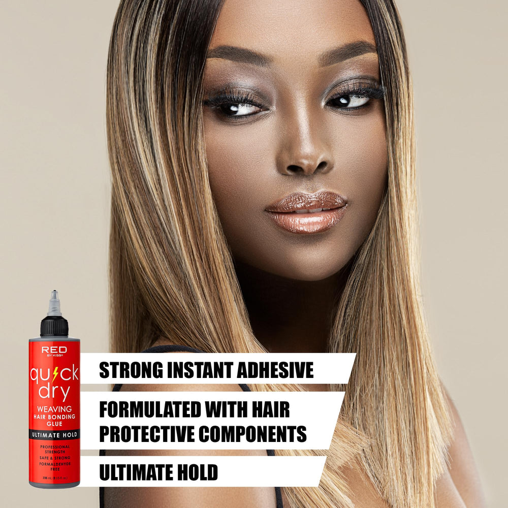 Red by Kiss Quick Dry bottle cap close-up highlights safe, formaldehyde-free formula