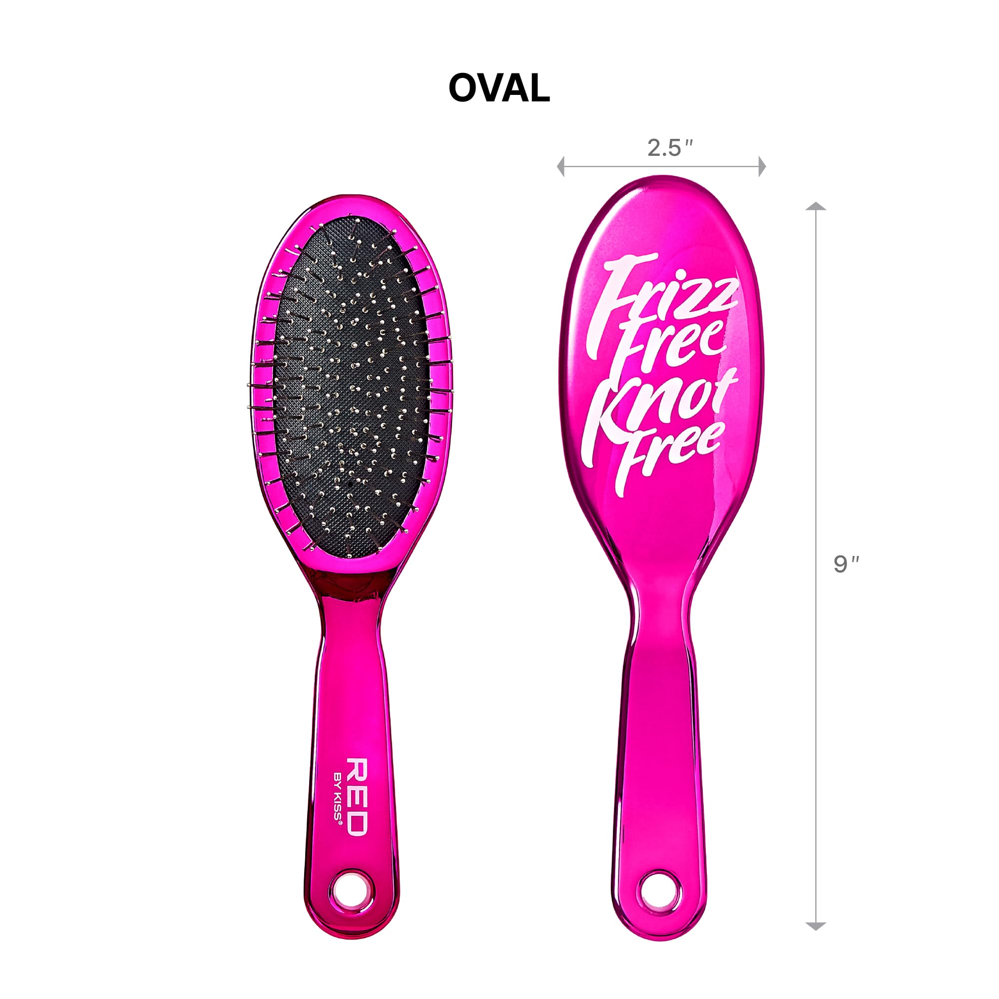 Red by Kiss Wig Brush comfortable handle for easier styling.