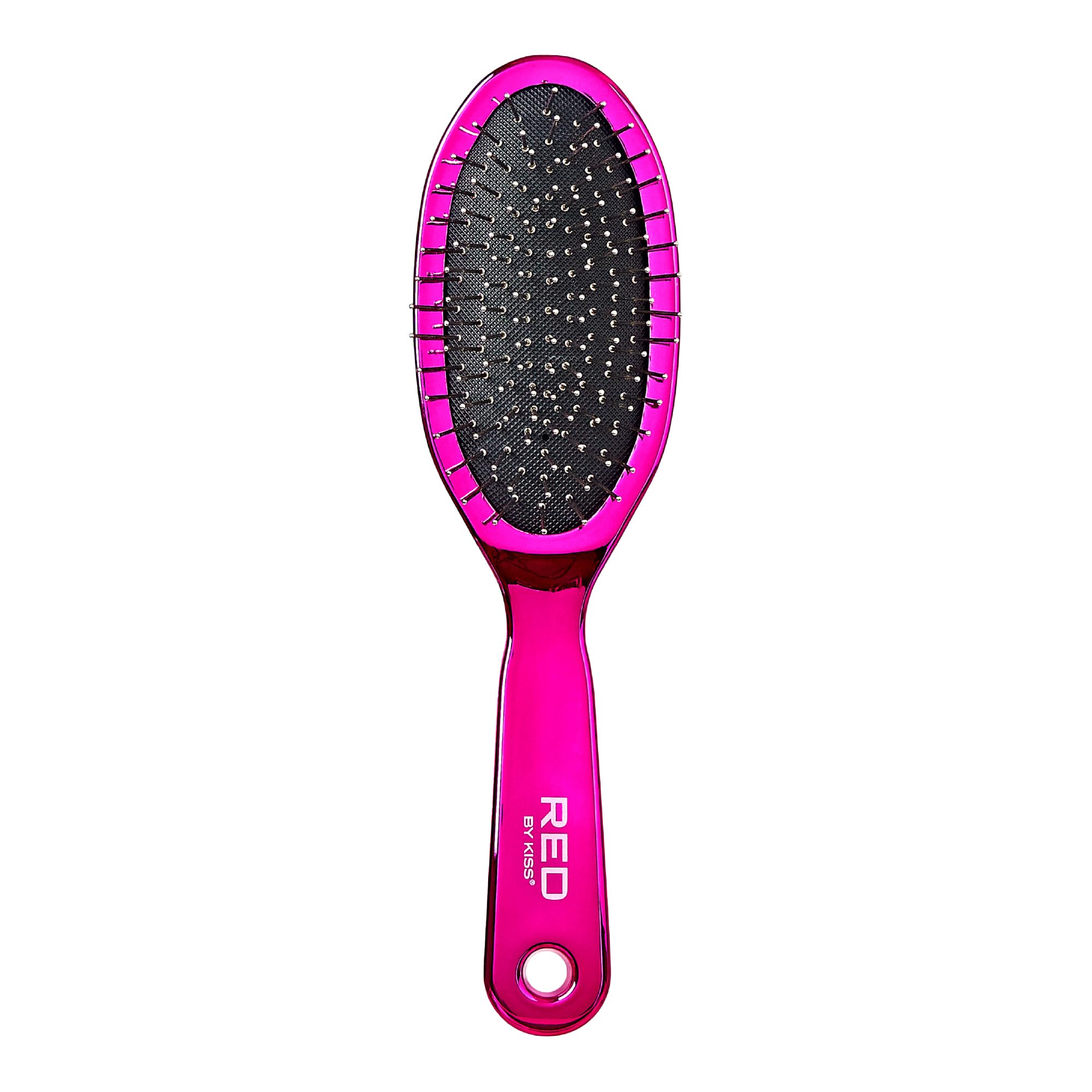 Red by Kiss Wig Brush stainless steel bristles detangle extensions without pulling.
