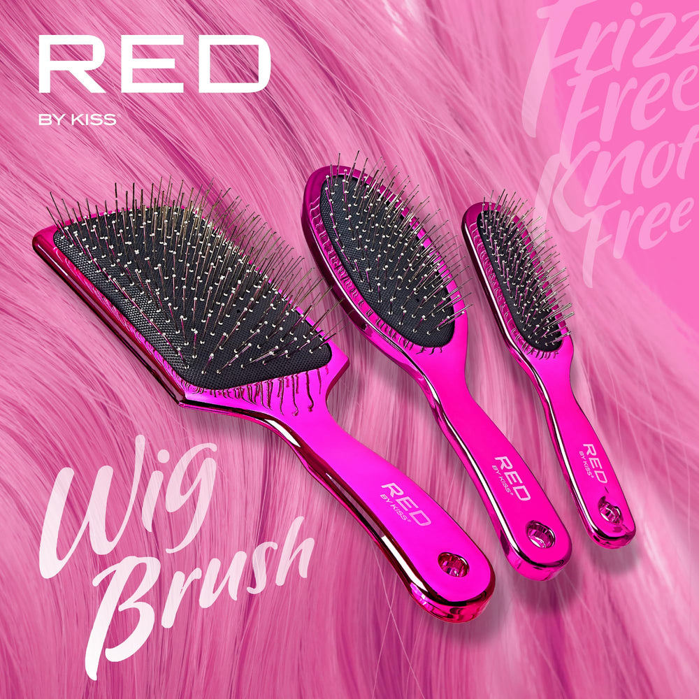 Red by Kiss Wig Brush durable construction supports daily use.