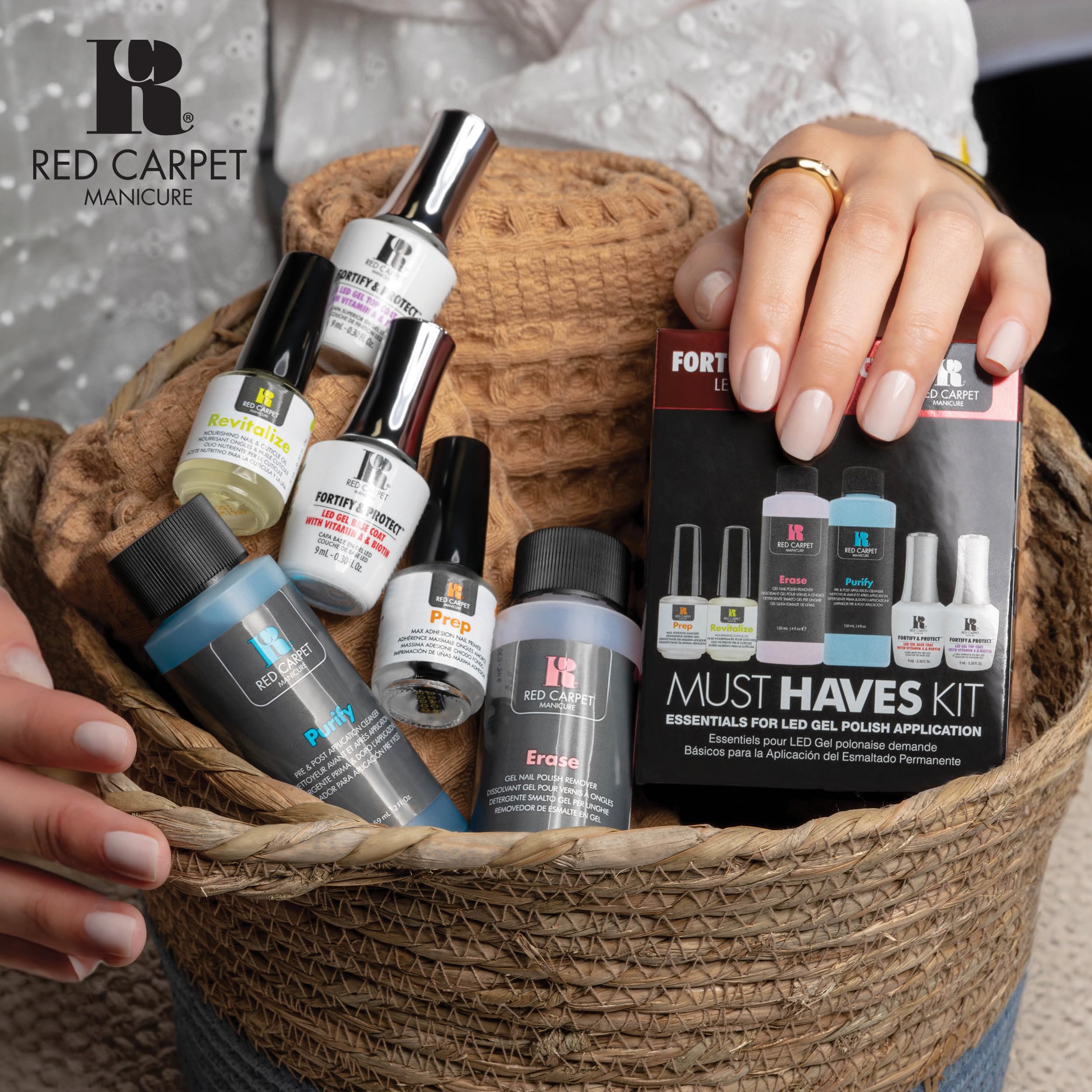 Red Carpet Manicure Fortify base coat application demonstrating strong base for lasting wear