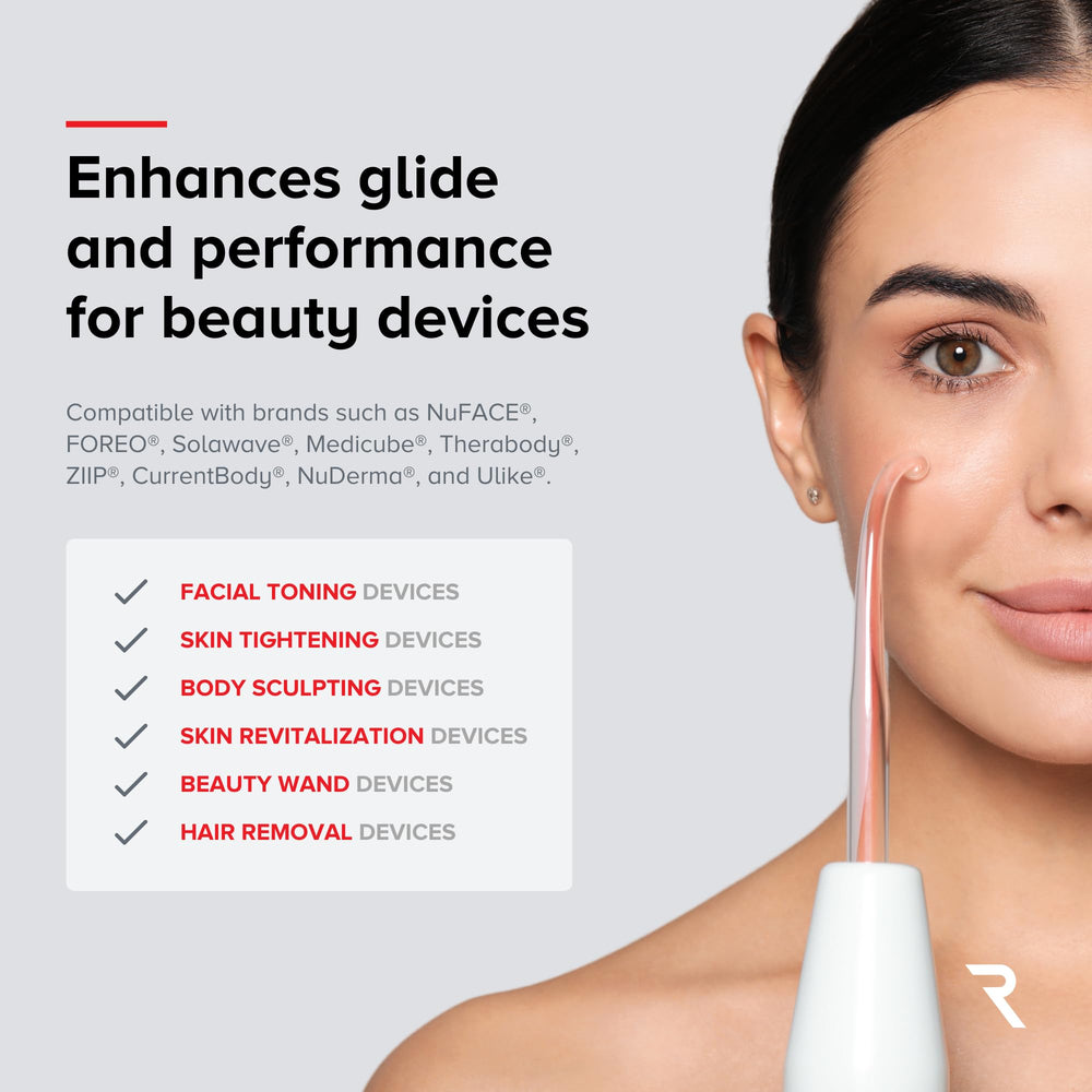 RED Medical Supplies ultrasound gel microcurrent-device-application ensures comfortable facial sessions.