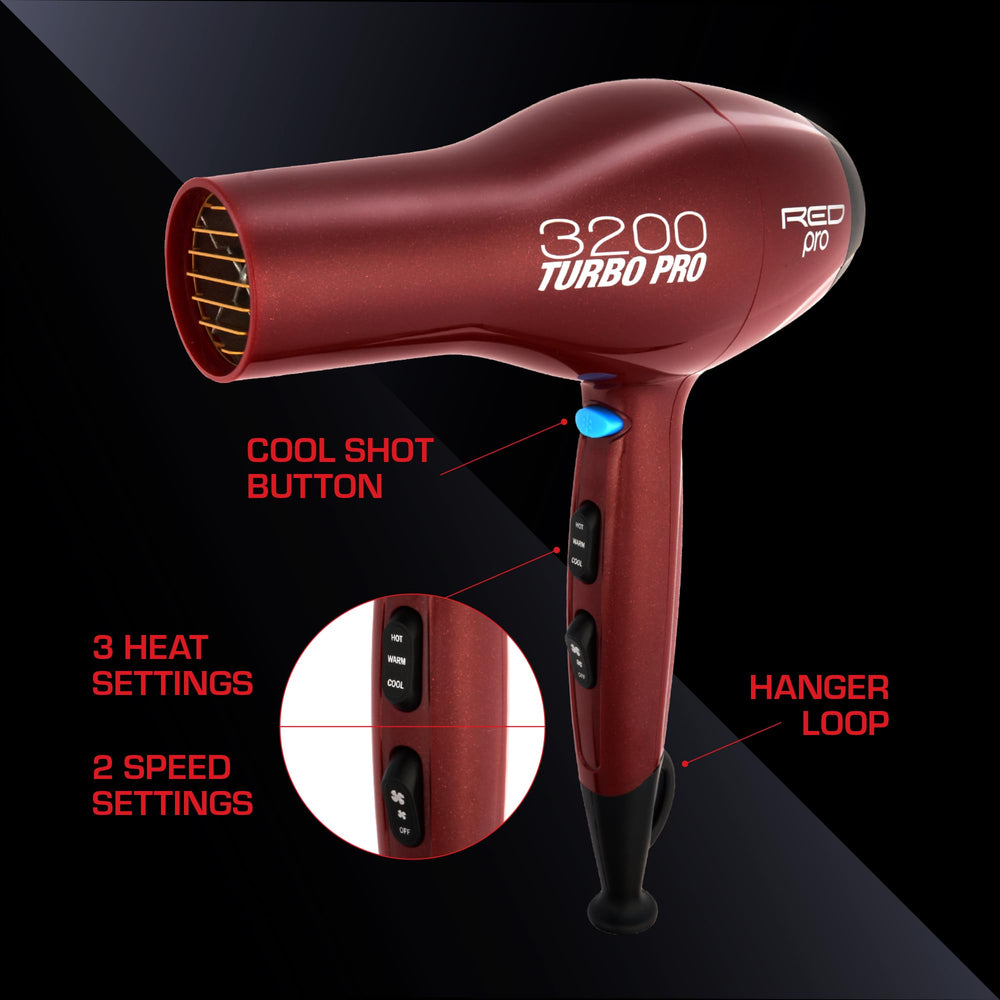 RED PRO 3200 Turbo Pro Detangler single-layer pik close-up for gentle detangling.