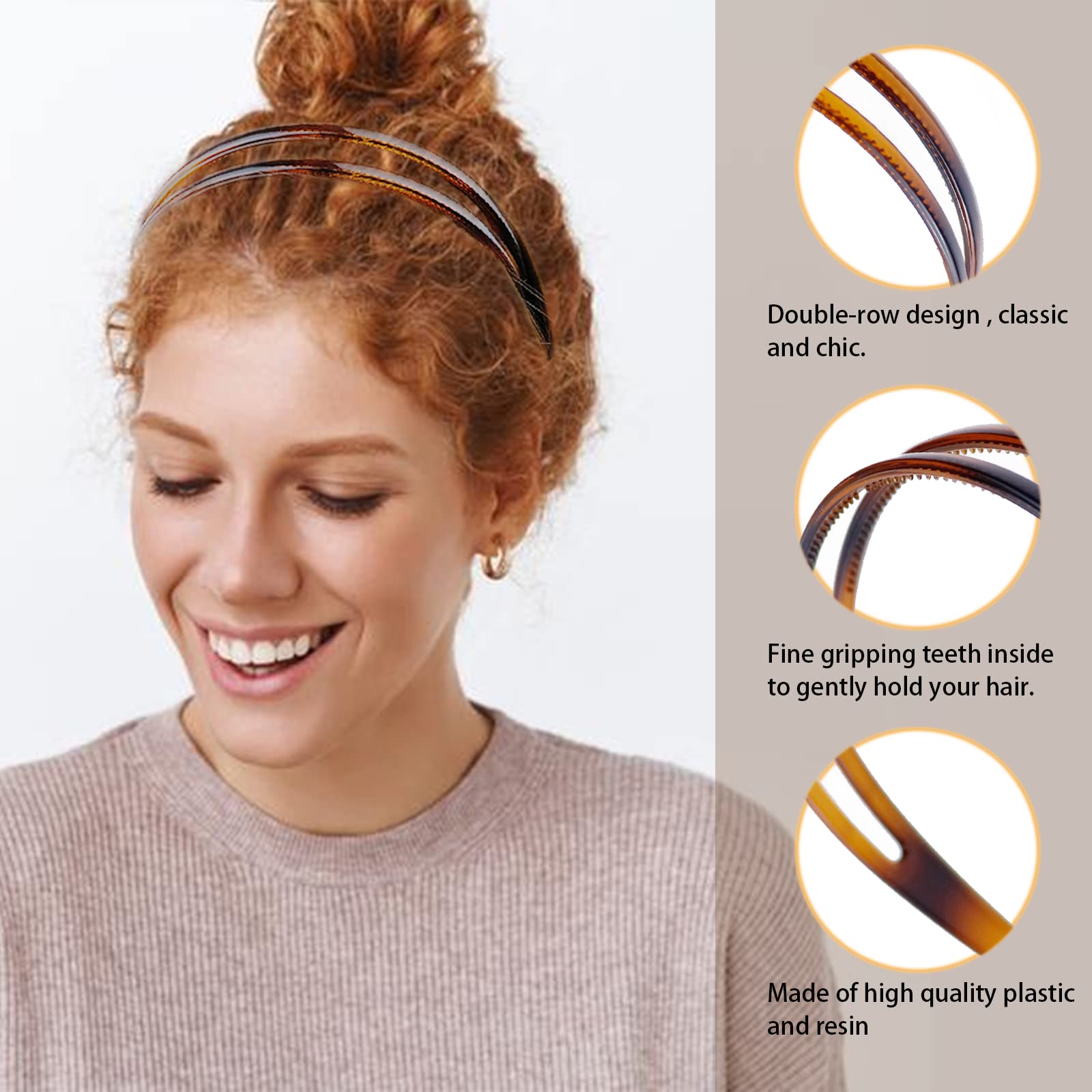 REDANHA headband pack-of-2 shown for versatile pairing with outfits.