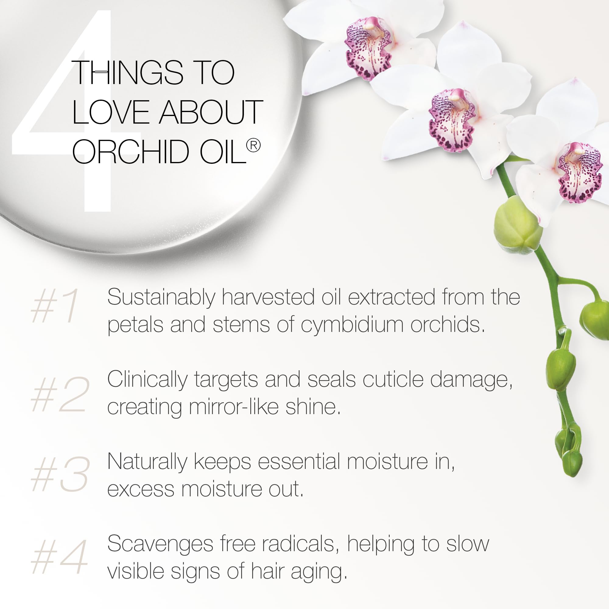 Redavid Orchid Oil bottle application demonstrates easy two-step repair for damaged strands.