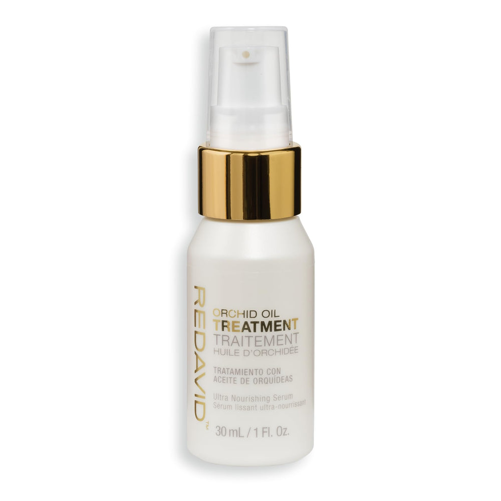 Redavid Orchid Oil bottle showing weightless smoothing and shine