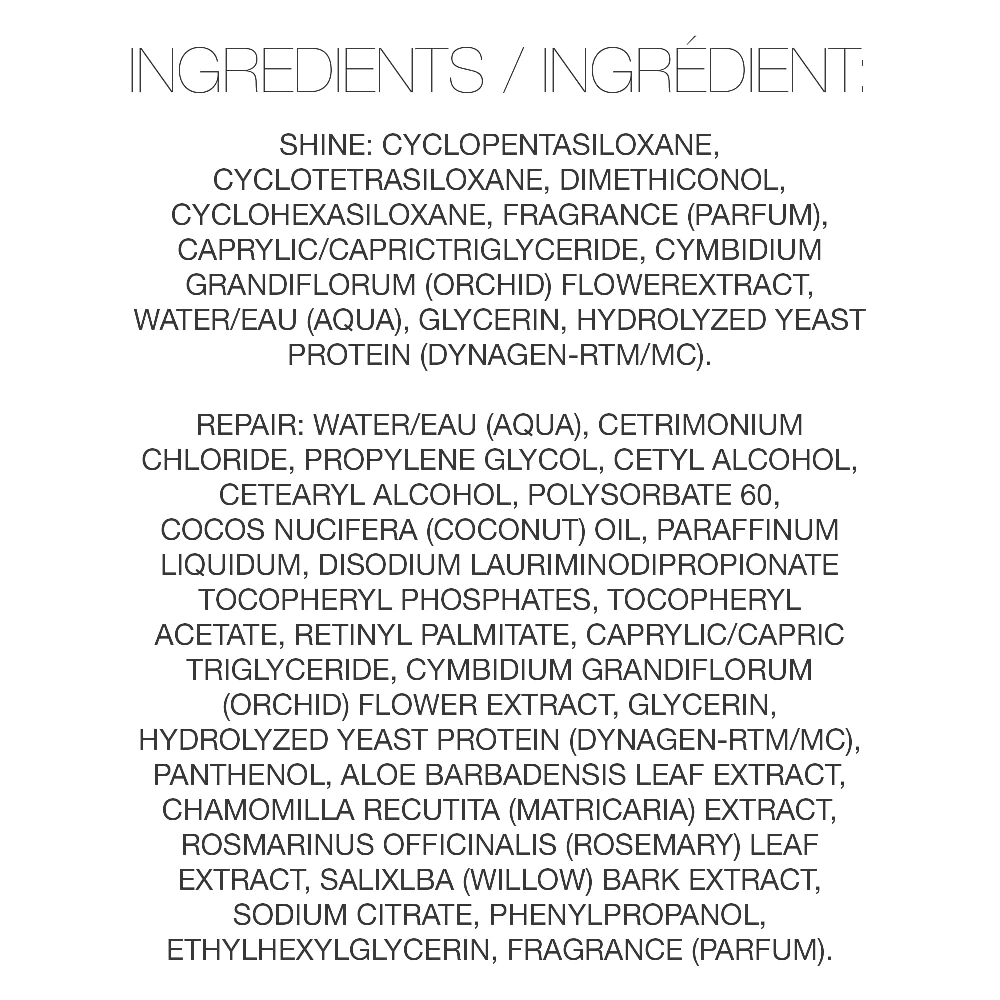 Redavid Orchid Oil Sugar Cane Protein strengthens strands for fuller hair.